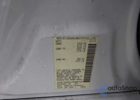 2014 Nissan Altima 2.5/2.5 S/2.5 Sl/2.5 Sv from USA, damaged, VIN 1N4AL3AP9EN260650